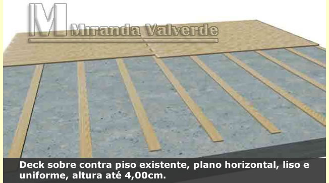 Contrapiso plano e horizontal